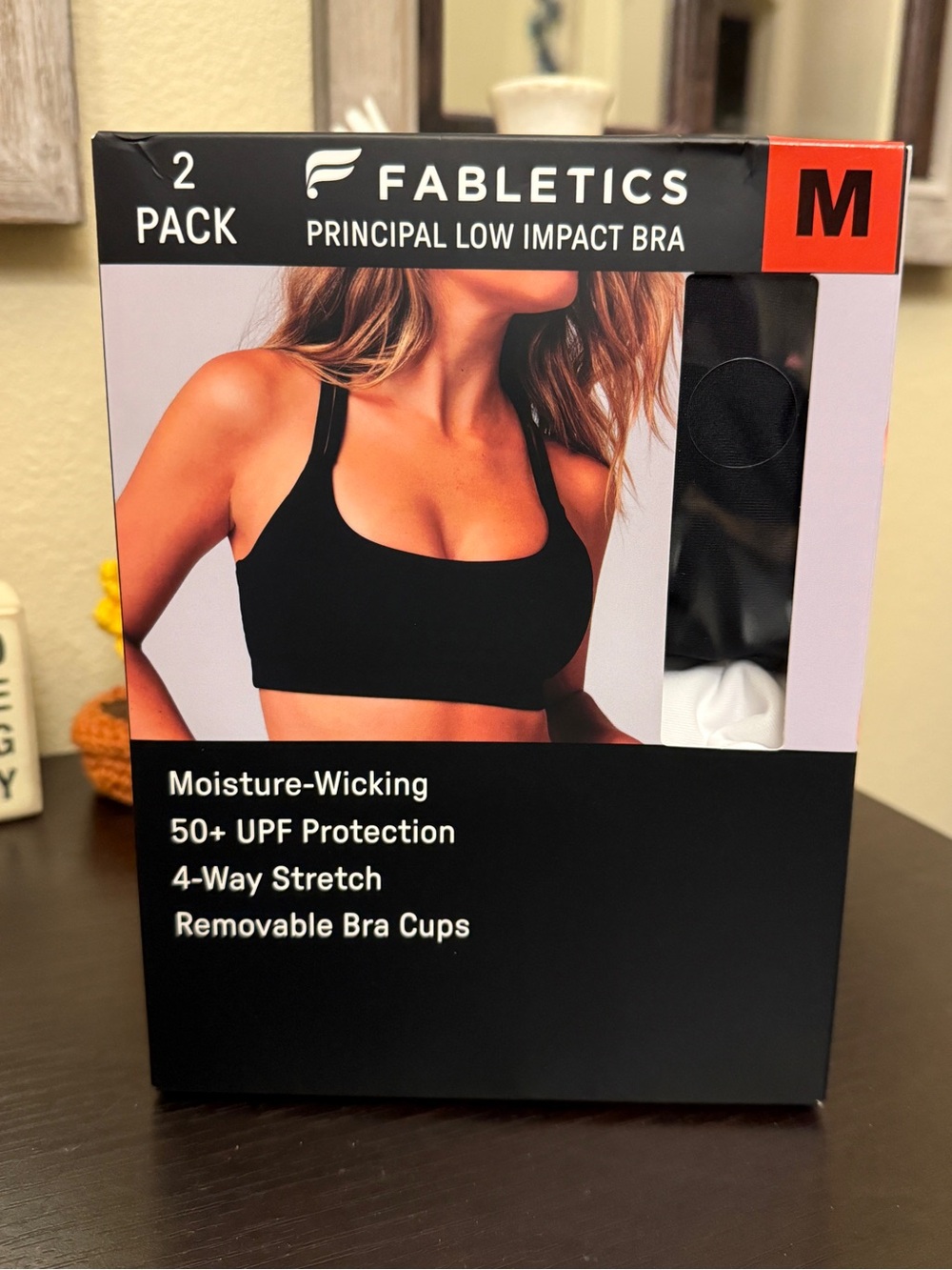 Fabletics 2 Pack Low Impact Bras - Black & White Womens M New